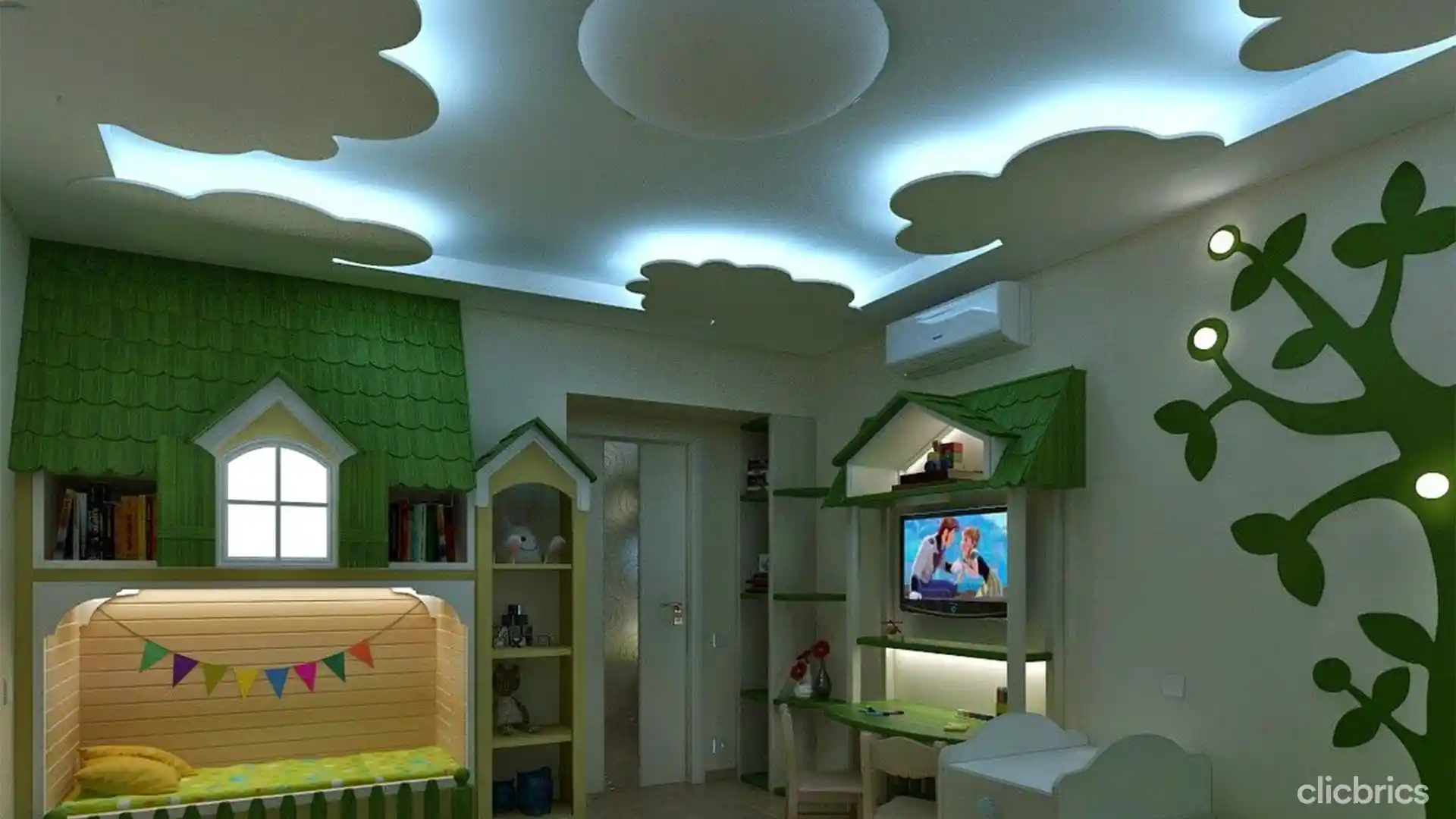 false ceiling design for kid's bedroom